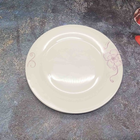 Тарелка 250мм круглая, белая с узором РД85196