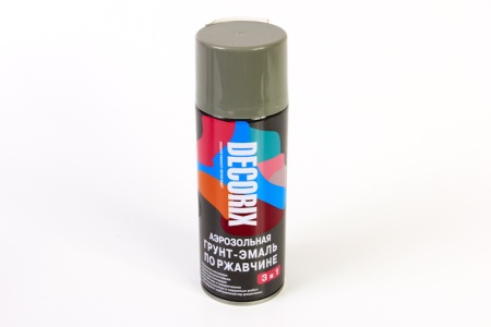 Аэрозольная грунт-эмаль по ржавчине 3 в 1 DECORIX, 520, серый №22