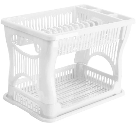 Сушилка для посуды 2-х ярусная Белый Сушилка для посуды 2-х ярусная Белый