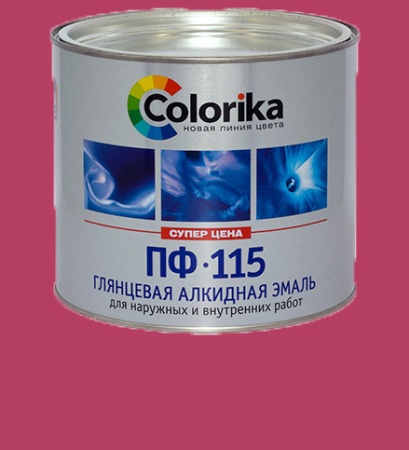 Эмаль ПФ-115 1,8кг вишневая "Colorika"