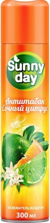 Освежитель воздуха 300мл Sunny Day Сочный Цитрус антитабак