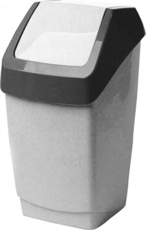 Контейнер для мусора 7л Хапс  бежевый мрамор 