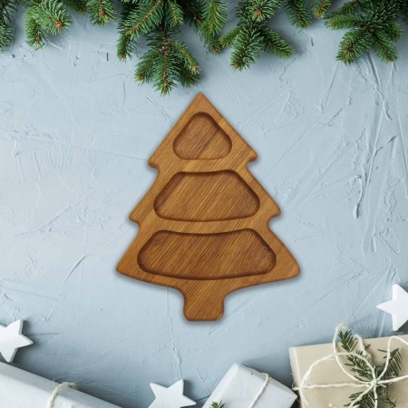 Менажница 31х25х2см ДомВуд Ёлочка Дуб Д154