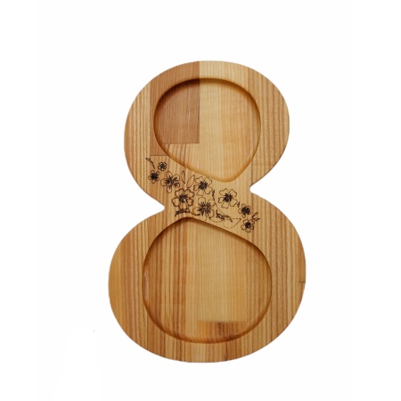 Менажница 25х16,5*2см ДомВуд с гравировкой Ясень Я218