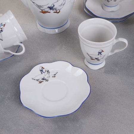 Сервиз кофейный 14 предметов ф. 620 "Надежда" "Гуси"