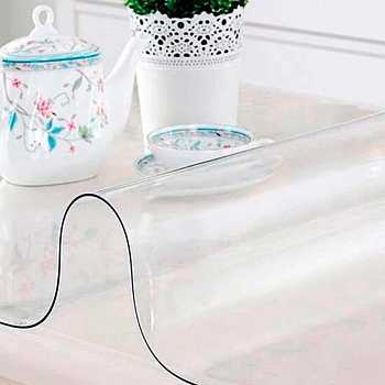 Клеенка силиконовая прозрачная Dekorelle 0,9х20м, толщина 0,8мм (цена за 1м)