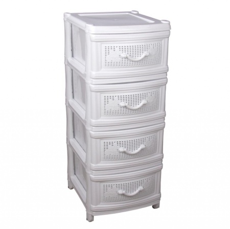 Комод 4 секции белый