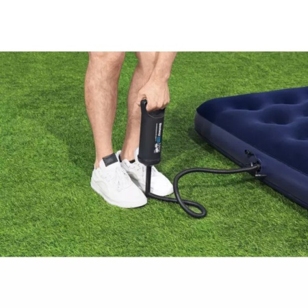 Матрас надувной флокированный 203х152хх22см с подушками и насосом, до 300кг, уп.3