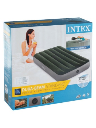 Матрас надувной флокированный 99х191х25см Intex Prestige Downy Bed