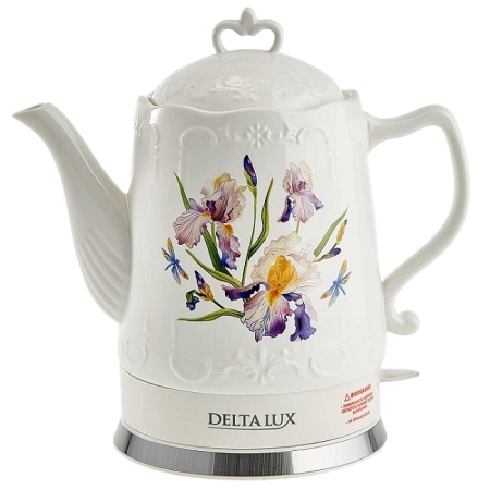 Чайник 1,5л DELTA LUX DE-1012  "Ирисы" 1500 Вт