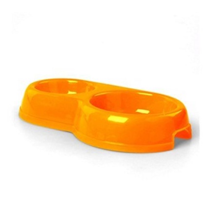 Миска двойная для животных 25х15х5см ТТ70215