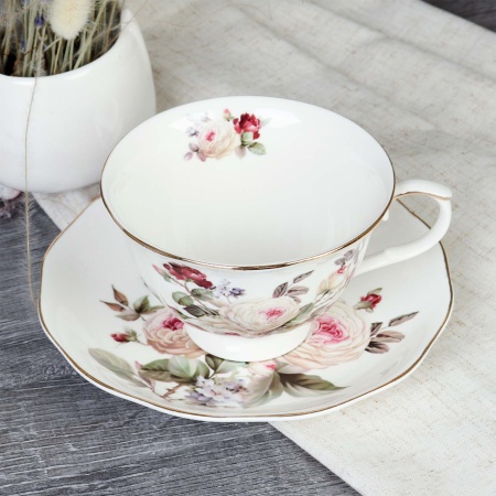 Набор чайный 12 предметов 250 мл на ножке / RS/12-FY230903 Grey