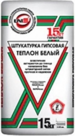 Штукатурка гипсовая 15кг  Юнис "ТЕПЛОН" белая 