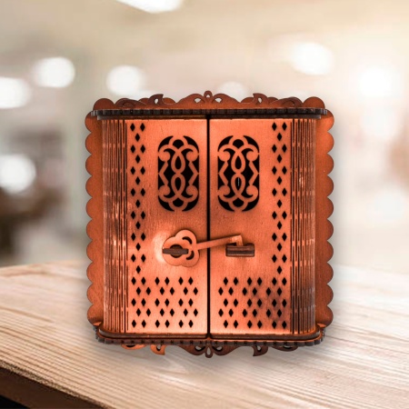 Ключница 19,5х19,5х5см ДомВуд Экошпон Ф182/Д182