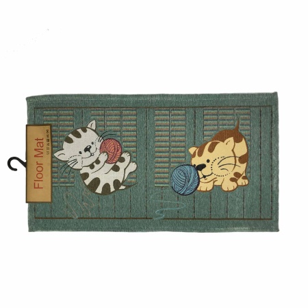 Коврик универсальный 45х80см КОТЯТА зеленый РД88708