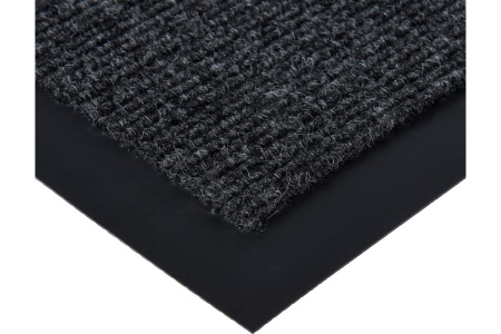 Коврик придверный 60х90см влаговпитывающий, ребристый “TRIP” "VORTEX", серый 