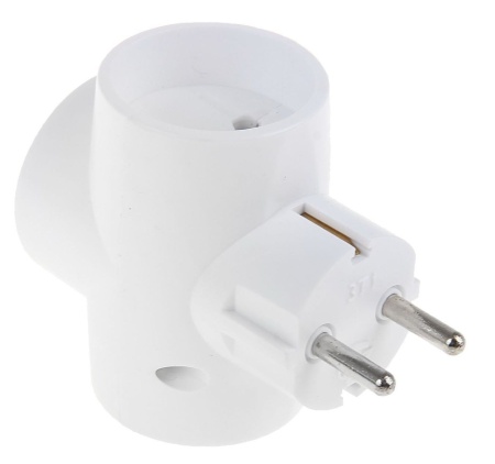 Тройник TOKER 3Т 6А белый (T-образный)