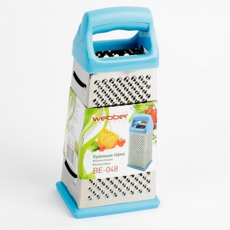 Терка 4 грани, 20см, пластиковая ручка, нержавеющая сталь