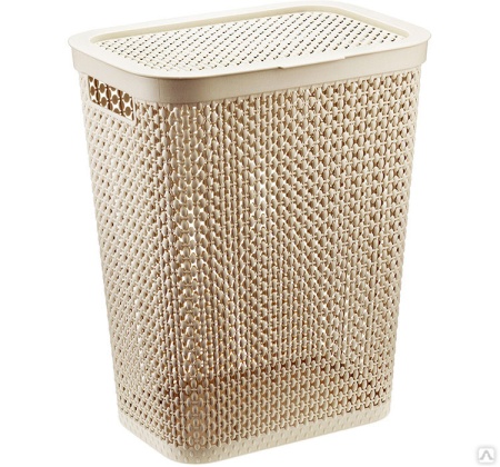 Корзина для белья 35л ПИРУЛА латте