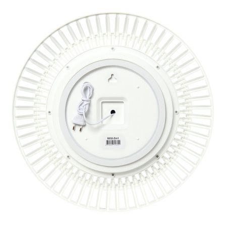 Зеркало с LED-подсветкой сенсорное, пластиковая рама, круг, d=51 см, серебро