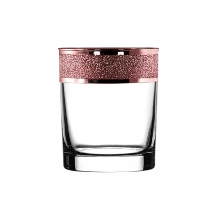 Набор стаканов для виски 6 шт. с узором "Золотой карат" цвет "Рубин"