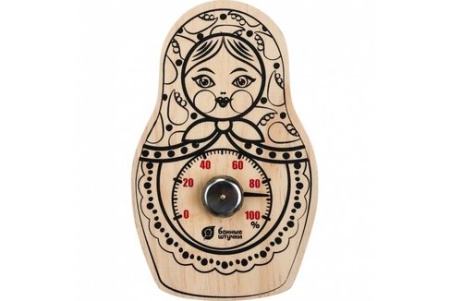 Гигрометр "Матрёшка" 10,5х16,5х2,5см для бани и сауны "Банные штучки" / 10