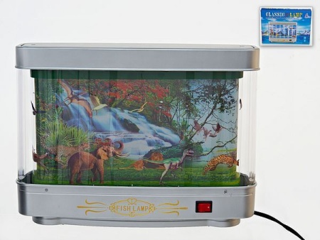 Лампа декоративная 'Аквариум' 30*7,5*23см. (от сети-220V) (подарочная упаковка)