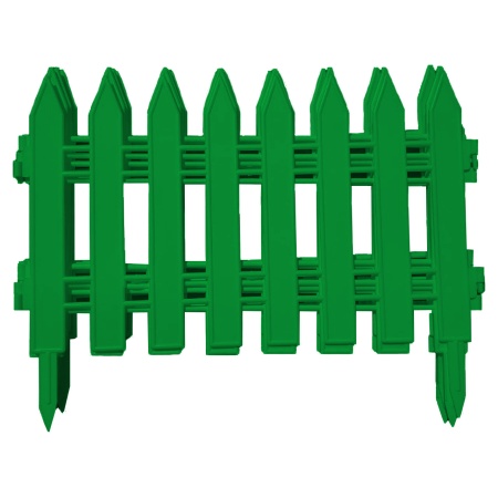 Забор декоративный № 1-зеленый 35х300, 7 секций