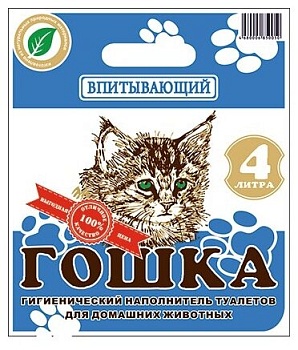 Наполнитель 4л, 2,1 кг Гошка впитывающий