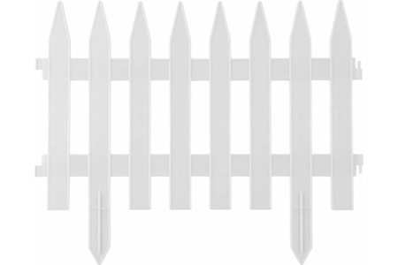 Забор декоративный № 1-белый 35х300, 7 секций