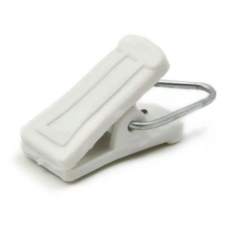 Зажим для штор пластм. с карабином и мет. кольцом 100шт цена за 1шт