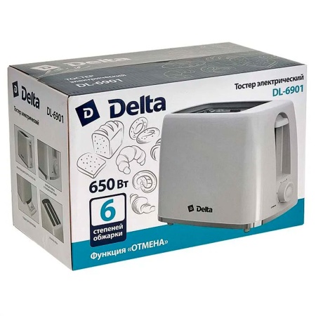 Тостер 650Вт DELTA DL-6901 