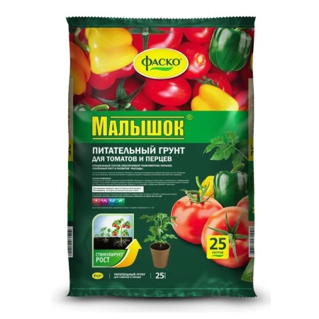 Грунт 25л "Малышок" томат и перец Фаско