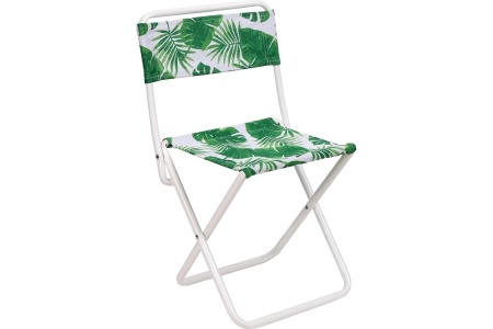 Стул складной походный (ПС2/1 с тропическими листьями светлый)