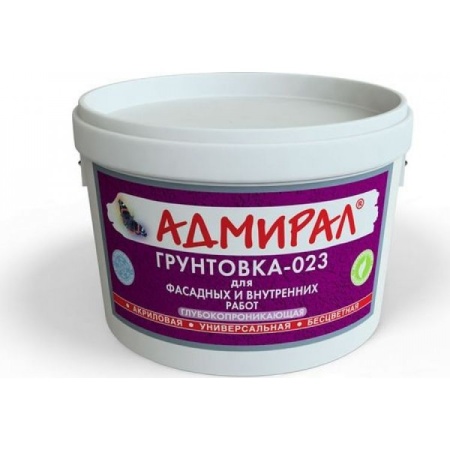 Грунтовка акриловая 0,9кг ВД АК-023 глубокопр. Стандарт (Адмирал)
