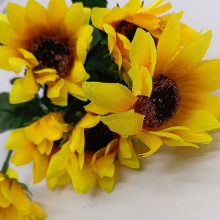 Букет цветов искусственный 30см Подсолнухи РД17631