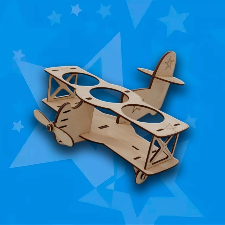 Подставка под пиво 28,5*28*18см ДомВуд Самолет Экошпон Ф211