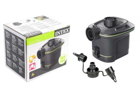 6663866638, Intex, Насос электрический на батарейках (6шт х тип C) "Quick-Fill Battery" 420л/м, 3 насадки в комплекте, уп.6