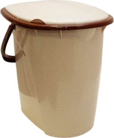 Ведро-туалет 24л бежевый мрамор 