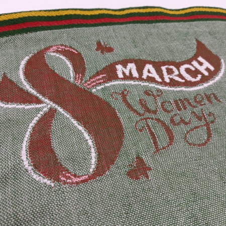 Полотенце 35х75см, 8 Марта стеганая, хлопок