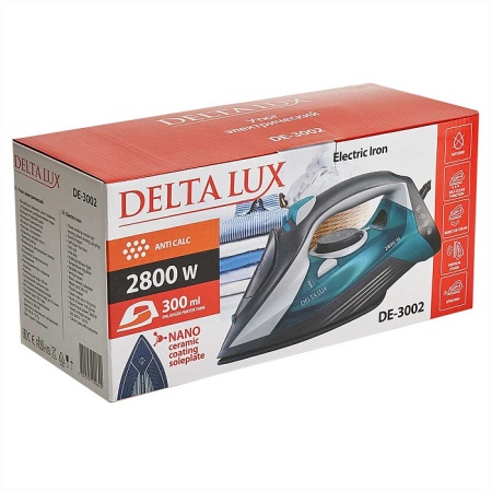Утюг 2800Вт DELTA LUX  DE-3002 в ассорт. 
