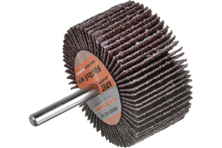 Круг "SANTOOL" лепестковый 60x30x6 мм по металлу для дрели зернистость P60 (№25)