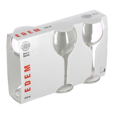 Бокал для вина 210мл 3шт ЭДЕМ 