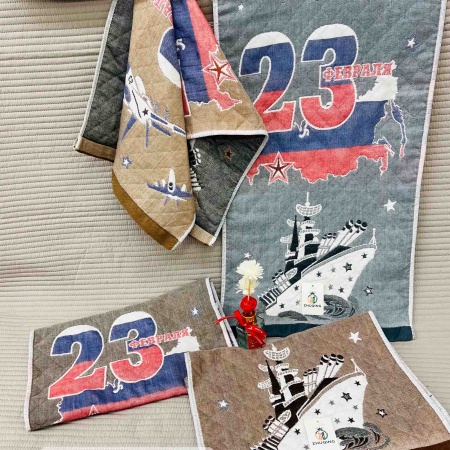 Полотенце 25х50 23 Февраля, хлопок