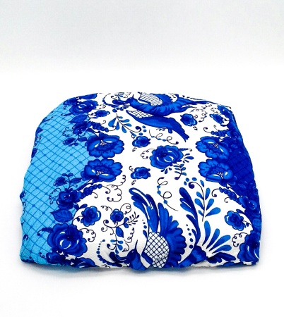 Чехол на табурет 40*40 ДомВелл рогожка/поролон Гжель 540