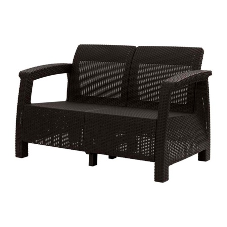 Диван RATTAN LUXE 2-х местный OLA DOM шоколадный