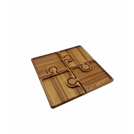 Набор менажниц 40х40*2см ДомВуд Пазлы Ясень Я221
