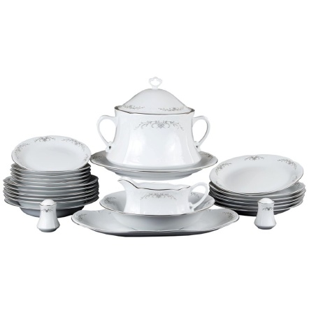 Сервиз столовый 6/25 Kamelia, декор "Отводка золото"