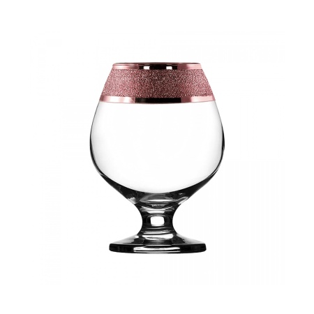 Бокал для бренди 400мл 6шт с узором "Золотой карат" цвет "Рубин"