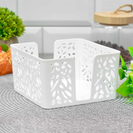 Салфетница "Лира" квадратная белый